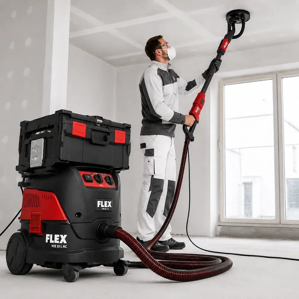 Odkurzacz budowlany FLEX VCE 33 L AC do gipsu i szlifierki typu żyrafa