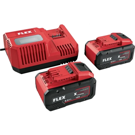 P-Set 18-88 R ładowarka + 2 akumulatory 8Ah Flex